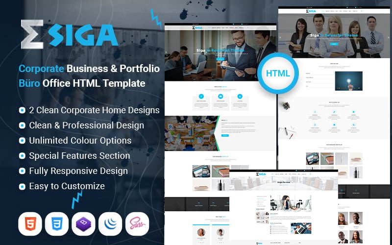 Siga - Corporate Portfolio Business Office HTML Template Siga - Corporate Portfolio Business Office HTML Template