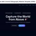SkyVision – Cinematic Drone UAV & Aerial Videography Website Template (HTML + Tailwind CSS)