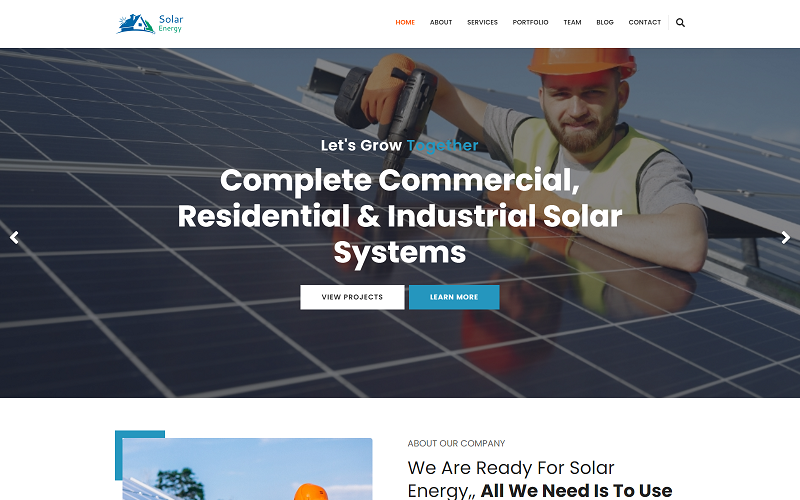 Solar Wind Energy Html Website Template Solar Wind Energy Html Website Template