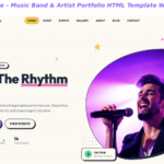 SoundWave – Music Band & Artist Portfolio tailwind css HTML Template With Events