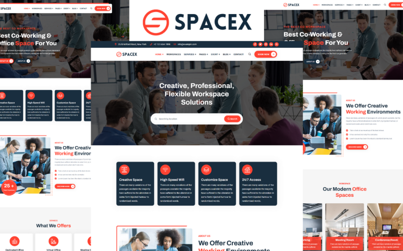 Spacex - Office Rental And Coworking Space HTML5 Template Spacex - Office Rental And Coworking Space HTML5 Template