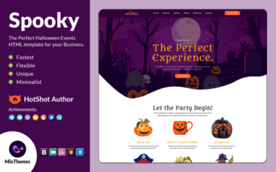 Spooky - Onepage HTML Halloween Template