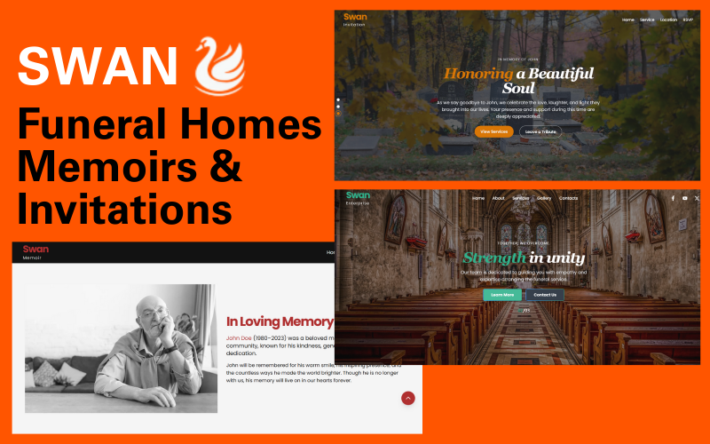Swan Funeral & Memorial Services NextJs Tailwind Template Swan Funeral & Memorial Services NextJs Tailwind Template