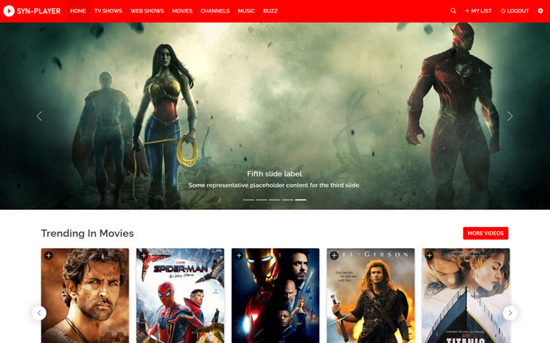 Syn Player - Online Movies & TV Shows HTML5 Template Syn Player - Online Movies & TV Shows HTML5 Template