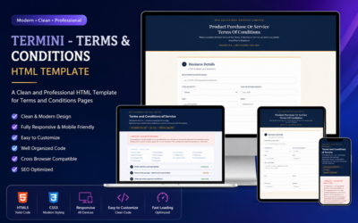 Termini - Terms and Conditions HTML Website Template