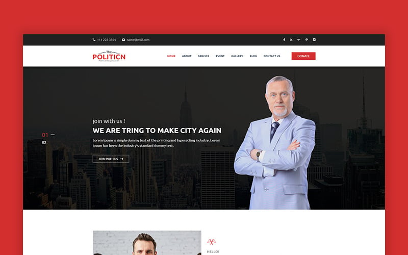 The-Politicn - Political Website Template The-Politicn - Political Website Template