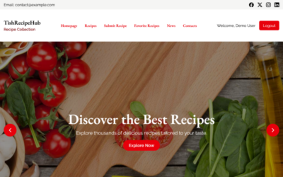 TishRecipeHub - Next.js, TypeScript, and Tailwind CSS Recipe Collection Template
