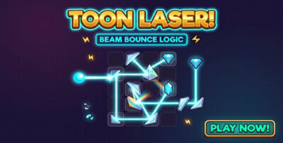 Toon Laser Logic Beam Bounce | HTML5 Puzzle Game