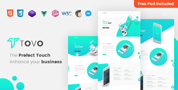 Tovo - Vue JS App Landing Page Tovo - Vue JS App Landing Page
