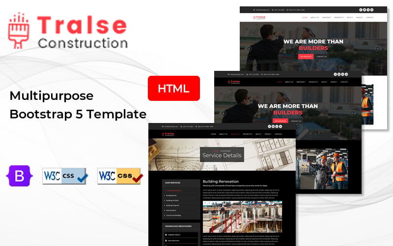Tralse - Responsive Construction HTML5 Template Tralse - Responsive Construction HTML5 Template