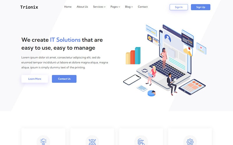 Trionix - IT Solutions and Corporate Website Template Trionix - IT Solutions and Corporate Website Template