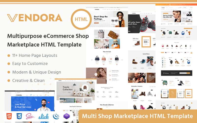Vendora - Big Marketplace Multipurpose eCommerce Store Shop HTML Template Vendora - Big Marketplace Multipurpose eCommerce Store Shop HTML Template