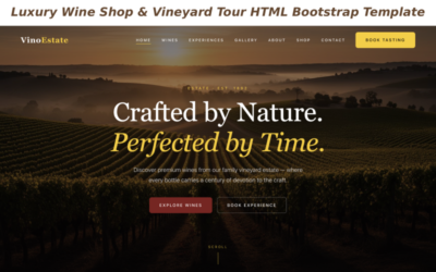 VinoEstate - Luxury Wine Shop & Vineyard Tour HTML Template