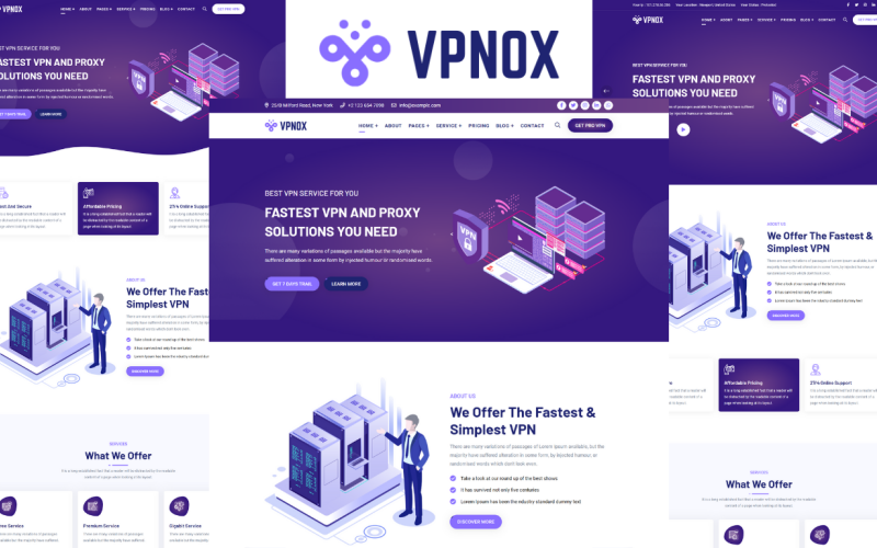 VPNOX - VPN and Proxy Services HTML5 Template VPNOX - VPN and Proxy Services HTML5 Template