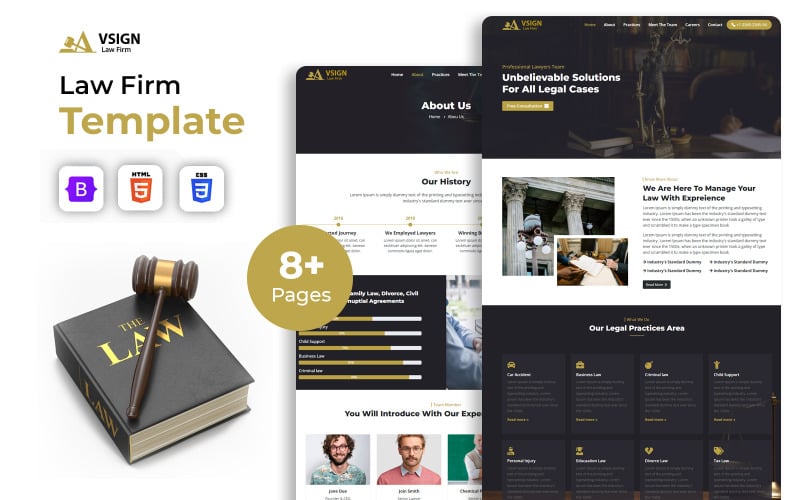 VSign - Lawyers and Attorneys HTML5 Website Template VSign - Lawyers and Attorneys HTML5 Website Template