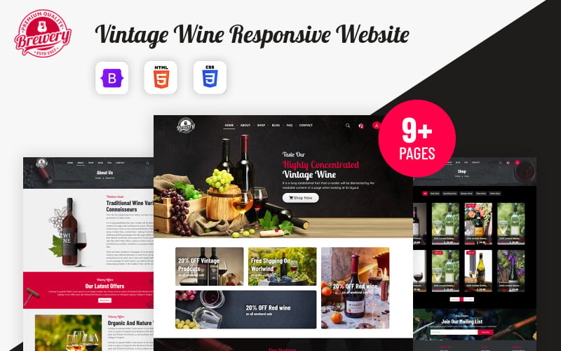Vwine - Online wine shop React JS Website Template Vwine - Online wine shop React JS Website Template