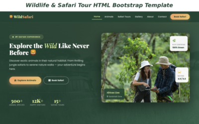 WildSafari - Wildlife & Safari Tour HTML Bootstrap Template