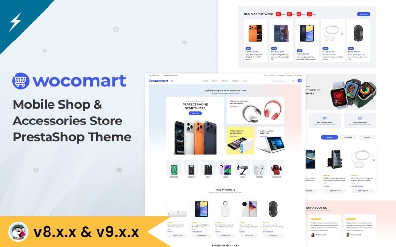 Wocomart - Mobile Shop & Electronics Store PrestaShop Theme Wocomart - Mobile Shop & Electronics Store PrestaShop Theme