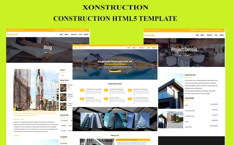 Xonstruction-Construction HTML Template Xonstruction-Construction HTML Template