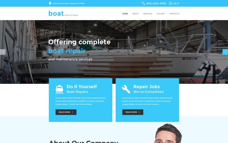 Yachting Responsive Website Template Yachting Responsive Website Template