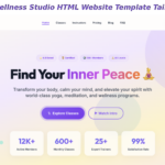 Yoga & Wellness Studio HTML Website Template Tailwind CSS