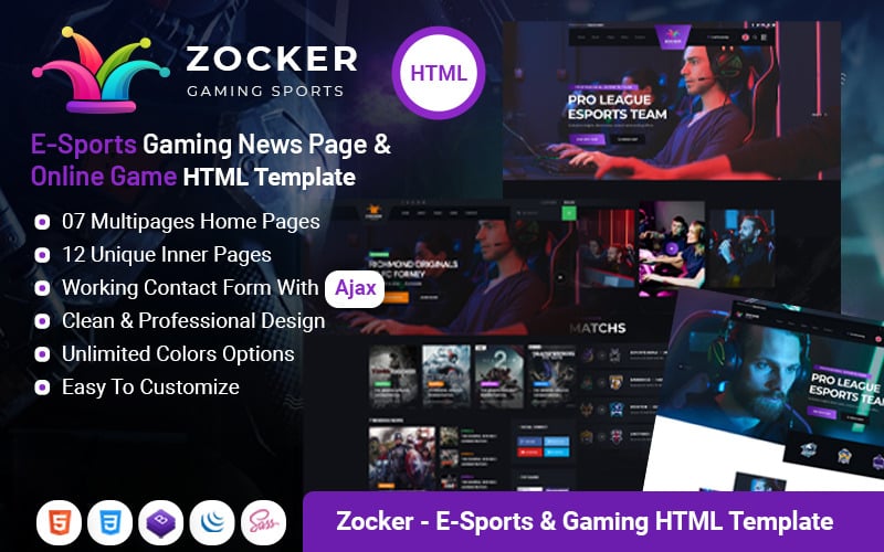 Zocker - eSports Gaming Clan News Magazine Portal HTML Template Zocker - eSports Gaming Clan News Magazine Portal HTML Template