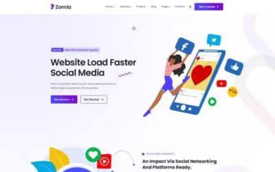 Zomia Social Marketing Bootstrap HTML5 Website Template