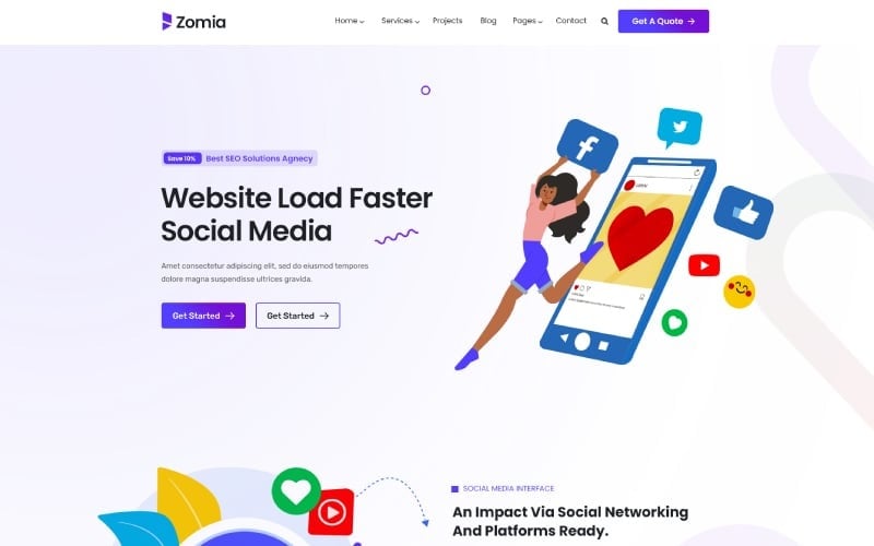 Zomia Social Marketing Bootstrap HTML5 Website Template Zomia Social Marketing Bootstrap HTML5 Website Template