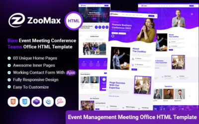 ZooMax - Business Conference Event Meeting Office HTML Template